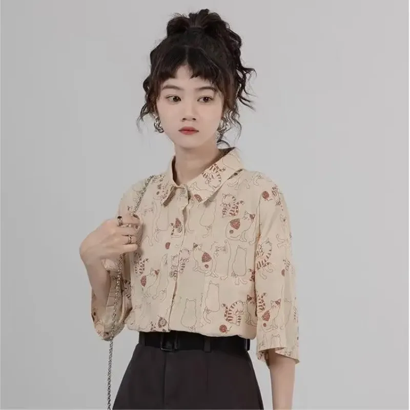Shirts Women Corduroy Patch Po - Korean Lifestyle Student ulasan dan harga
