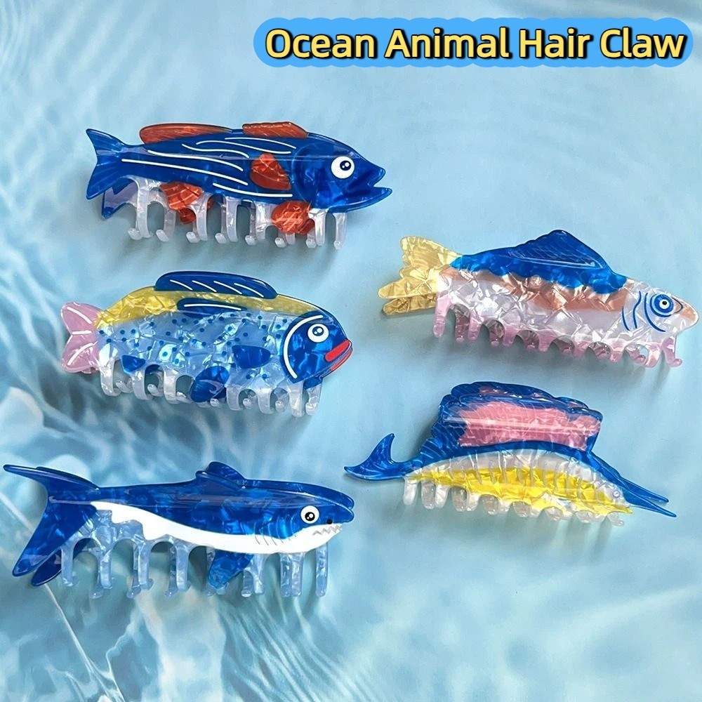 Hairpin Ocean Animal Hair Claw - Lifestyle In Korean ulasan dan harga