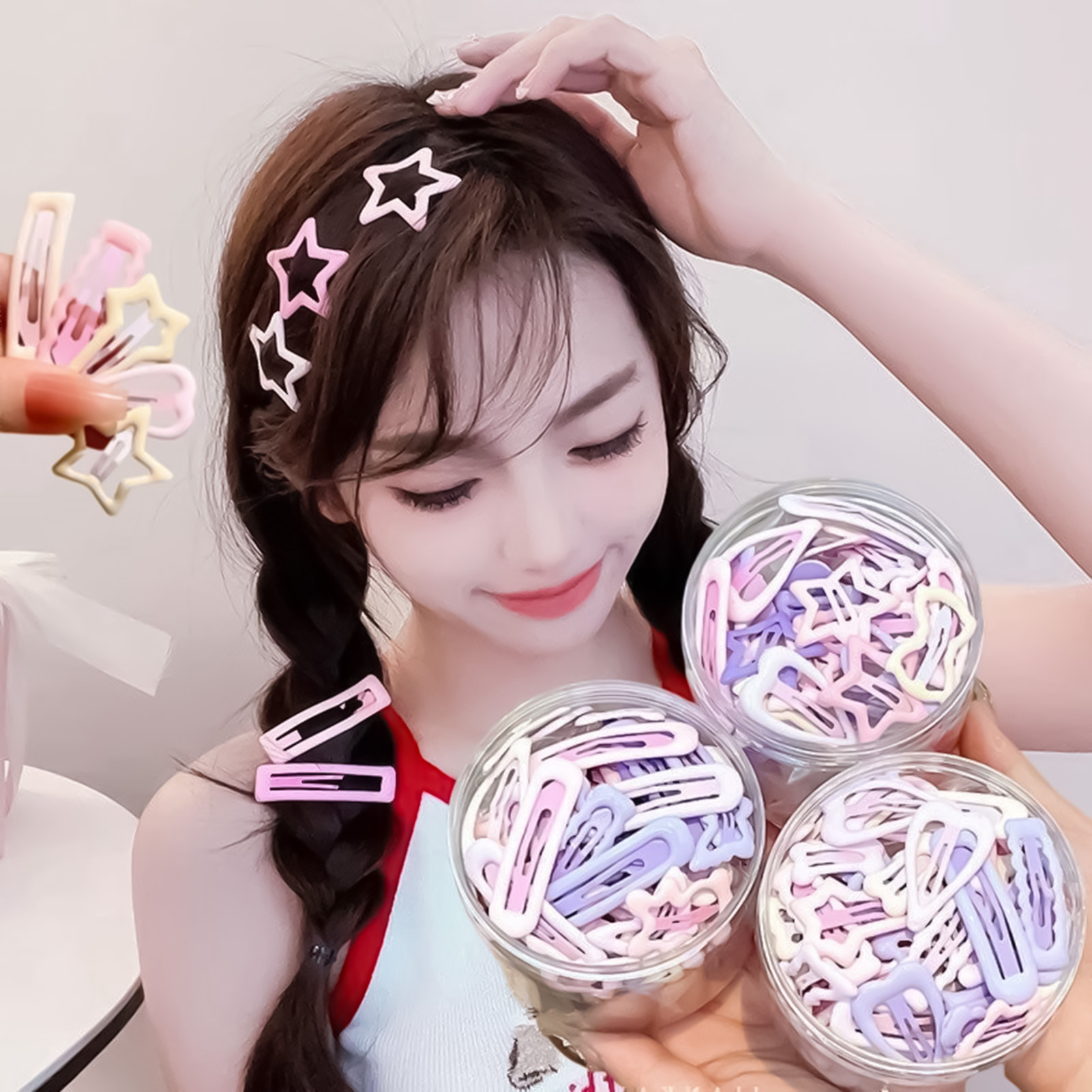 3PCS Sweet Style Headwear Pins - Lifestyle In Korean ulasan dan harga